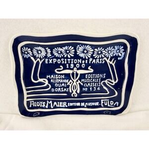 Ceramic Tray California Pantry Paris 1900 Exposition Art Nouveau Decor